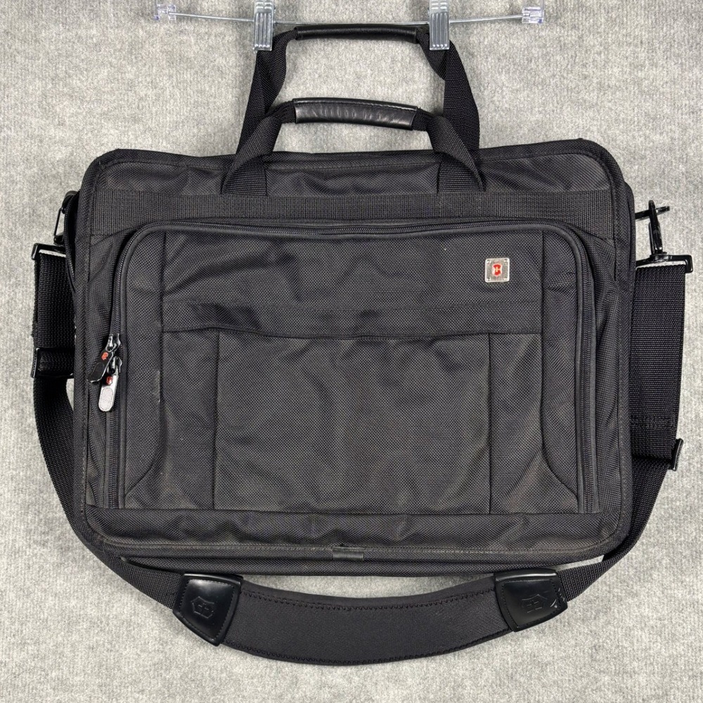 Victorinox Laptop Briefcase Messenger Bag Padded Strap Large Black